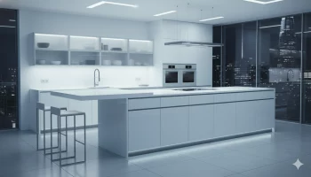 Эстетика будущего: преимущества столешницы из искусственного камня в стиле хай-тек